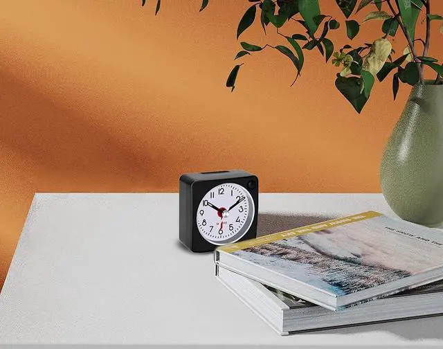 Alt view image 4 of 7 - Travel Analog Alarm Clock, 2.25 inch, Ultra Small Clock with Snooze and Light Function, Super Silent Non Ticking, Battery Operated, Easy Setting