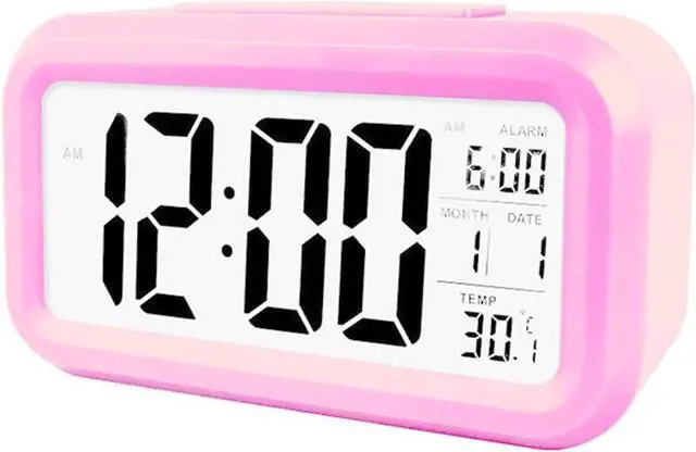 Main image of TXY LED Digital Alarm Clock Backlight Snooze Mute Calendar Desktop Electronic Bcaklight Table Clocks Desktop Clock (Pink)