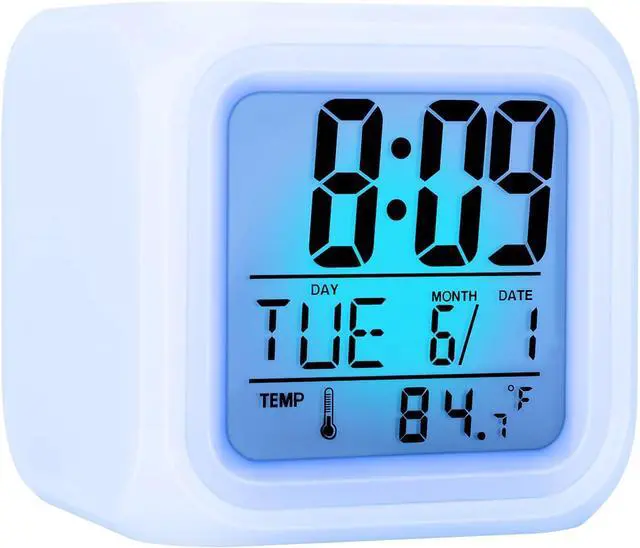 Main image of Alarm Clock with 7 Color Changing Night Light, Digital Kid Alarm Clocks with Snooze, Wake Up Digital Clock for Room Decor, Temperature, Gift for Girls Boys, Back to School Gifts