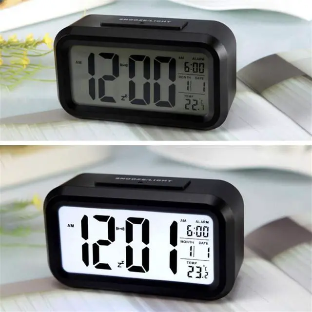 Alt view image 5 of 7 - TXY LED Digital Alarm Clock Backlight Snooze Mute Calendar Desktop Electronic Bcaklight Table Clocks Desktop Clock (Black)