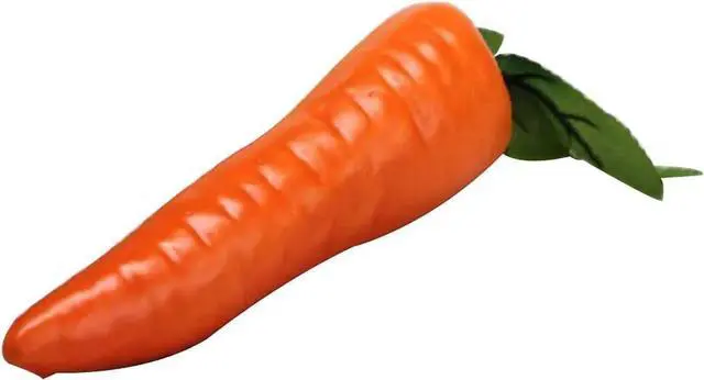 Main image of 1Pc Orange Artificial Vegetables Decorative Reusable Plastic Carrot Home Decor Excellent Quality and Popular Design, Artificial Plants and Flowers