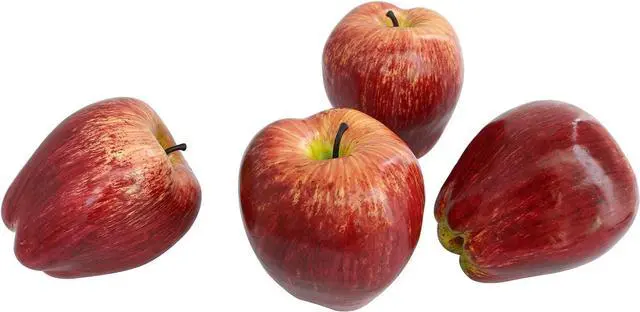 Main image of Artificial Red Apple 4PCS High Simulation Plastic Fake Red Apples Realistic Lifelike Artificial Fruits Model for Home Kitchen Party Wedding Decoration