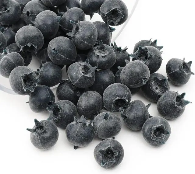 Main image of Artificial Blueberry, 50Pcs Fake Blueberry Lifelike Blueberries Simulation Blue Berries Fake Fruit for DIY Craft Home Kitchen Cabinet Food Photography Props