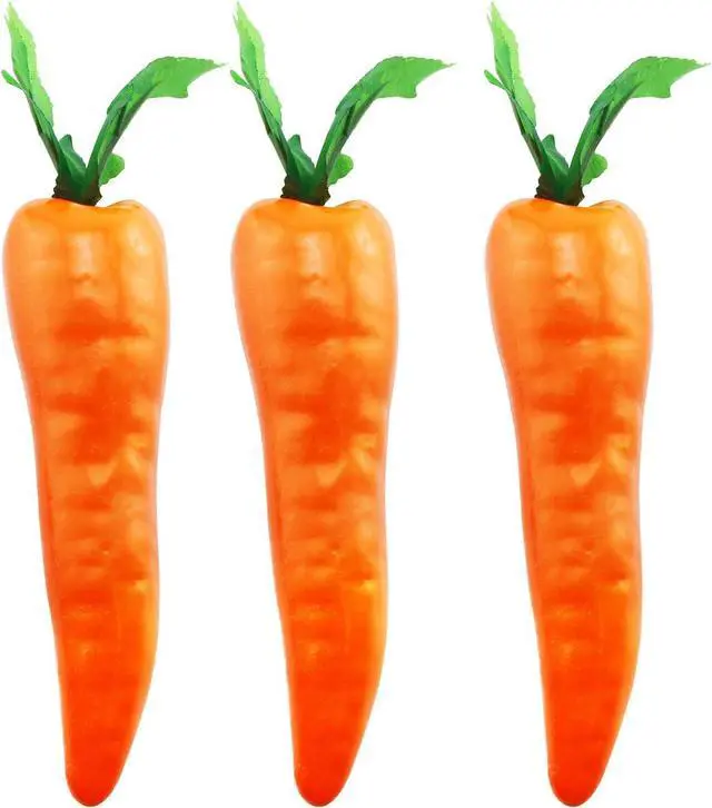 Main image of Tegg Artificial Carrot 3PCS Simulation Carrots Artificial Vegetables for Party Home Kitchen