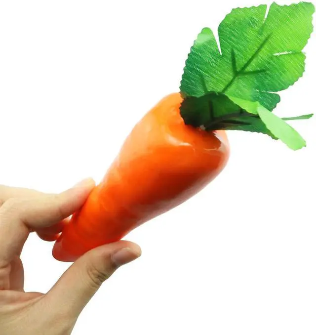 Alt view image 2 of 5 - Tegg Artificial Carrot 3PCS Simulation Carrots Artificial Vegetables for Party Home Kitchen