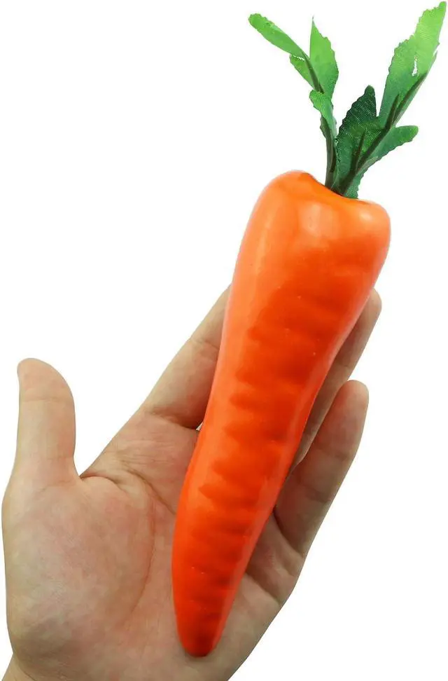 Alt view image 3 of 5 - Tegg Artificial Carrot 3PCS Simulation Carrots Artificial Vegetables for Party Home Kitchen