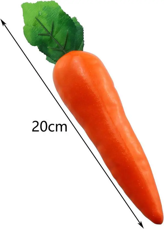 Alt view image 5 of 5 - Tegg Artificial Carrot 3PCS Simulation Carrots Artificial Vegetables for Party Home Kitchen