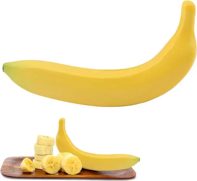 Alt view image 2 of 7 - EKDJKK Artificial Fake Fruit, Realistic Artificial Banana, Lifelike Plastic Foam Simulation Fruit Decorative, Fake Food Model, Display Photography Props for Kitchen, Wedding, Home Party Decor