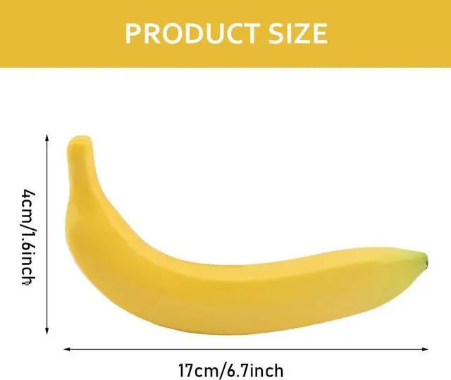 Alt view image 3 of 7 - EKDJKK Artificial Fake Fruit, Realistic Artificial Banana, Lifelike Plastic Foam Simulation Fruit Decorative, Fake Food Model, Display Photography Props for Kitchen, Wedding, Home Party Decor