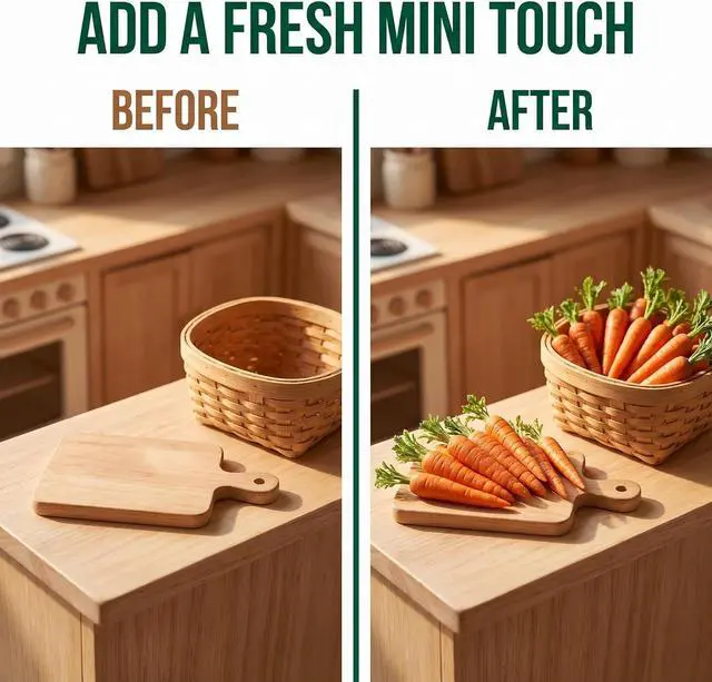 Alt view image 5 of 7 - 10 Pcs Miniature Carrot Models, Artificial Vegetables for Mini Kitchen Decoration, Party Supplies