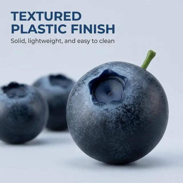 Alt view image 5 of 7 - 20 Pcs Artificial Blueberries Plastic Fake Blue Berry Plants Realistic Artificial Blueberry Plants for Home Wedding Office Party Kitchen Cabinet Artificial Fruit Flowers