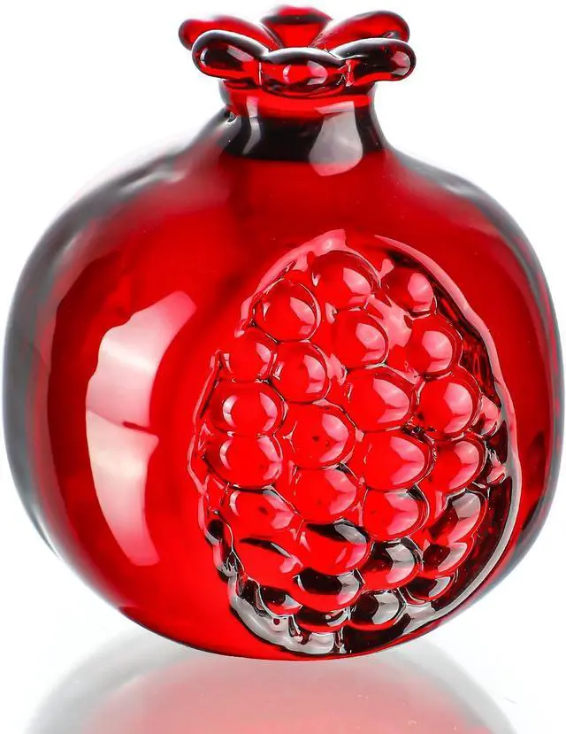Main image of Crystal Pomegranate Figurine Glass Pomegranate Artificial Fruit Paperweight