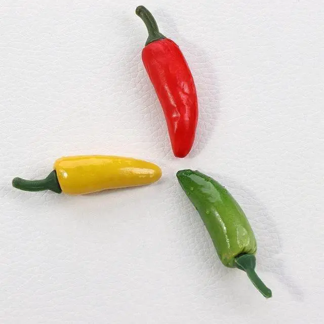 Alt view image 3 of 7 - Fake Pepper, 10Pcs Green Pepper Simulation Lifelike Hot Chili for Home Kitchen Party Pub Decoration Cabinet Ornament