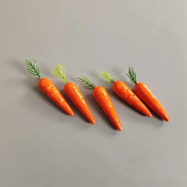 Alt view image 2 of 7 - 10Pcs Miniature Carrot Models, Artificial Vegetables for Mini Kitchen Decoration, Party Supplies