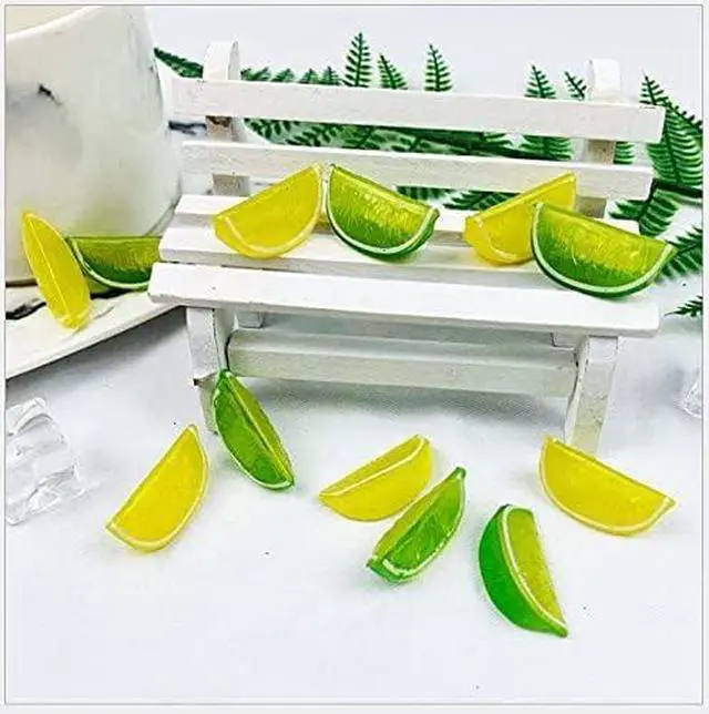 Alt view image 3 of 5 - HORNO 14pcs Fake Fruit,Simulation Yellow Lemon Blocks