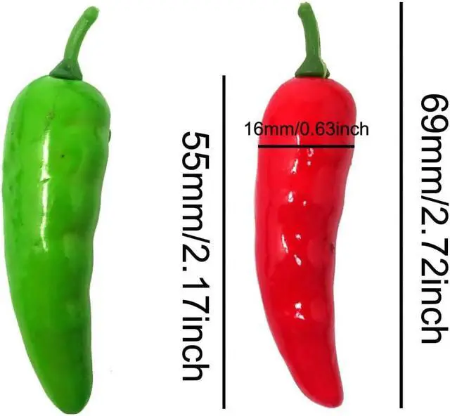 Alt view image 2 of 7 - Honbay 50PCS Foam Mini Pepper Chili Artificial Hot Chili Lifelike Fake Vegetable for Home Kitchen Party Decoration