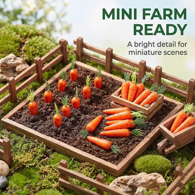 Alt view image 3 of 7 - 30 Pcs Miniature Carrots Simulation Orange Mini Vegetable Resin Carrot Models Artificial Foods for Dollhouse Kitchen Decoration Easter Party Supplies Dollhouse Accessories