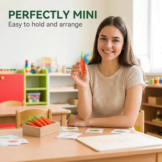 Alt view image 7 of 7 - 30 Pcs Miniature Carrots Simulation Orange Mini Vegetable Resin Carrot Models Artificial Foods for Dollhouse Kitchen Decoration Easter Party Supplies Dollhouse Accessories