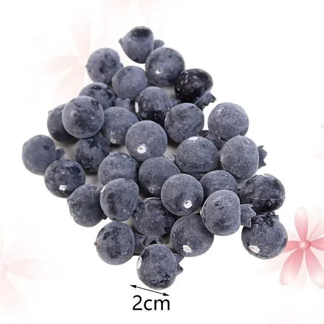 Alt view image 2 of 7 - 20 Pcs Artificial Blueberries Plastic Fake Blue Berry Plants Realistic Artificial Blueberry Plants for Home Wedding Office Party Kitchen Cabinet Artificial Fruit Flowers