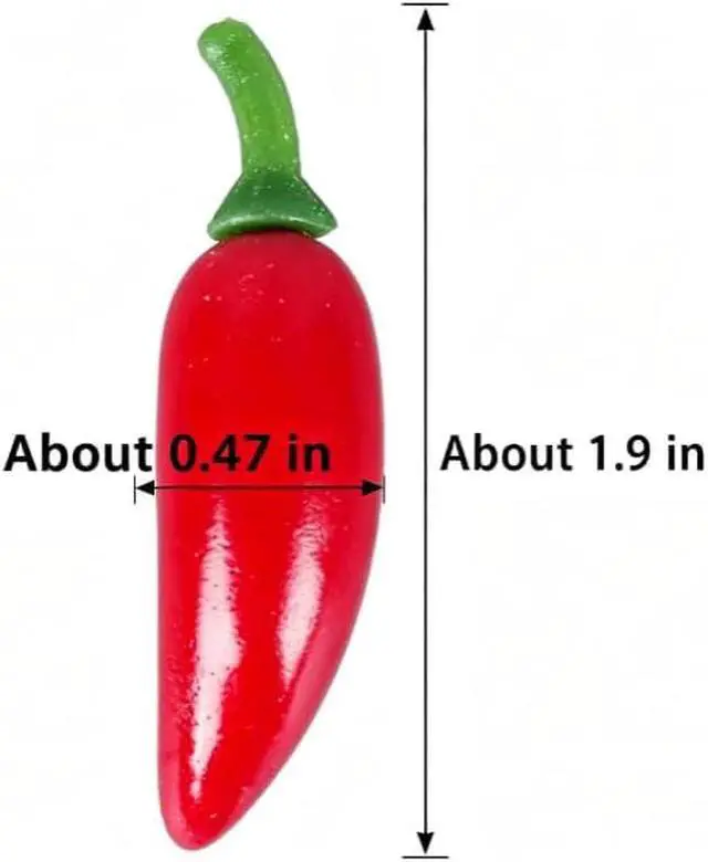 Alt view image 2 of 7 - 20 Pcs Mini Fake Hot Chili Peppers,Simulation Artificial Lifelike Red Pepper,Realistic Fake Hot Chili Peppers Photography Props,Red Plastic Decorative Vegetables for Photography Props, Kitchen Display