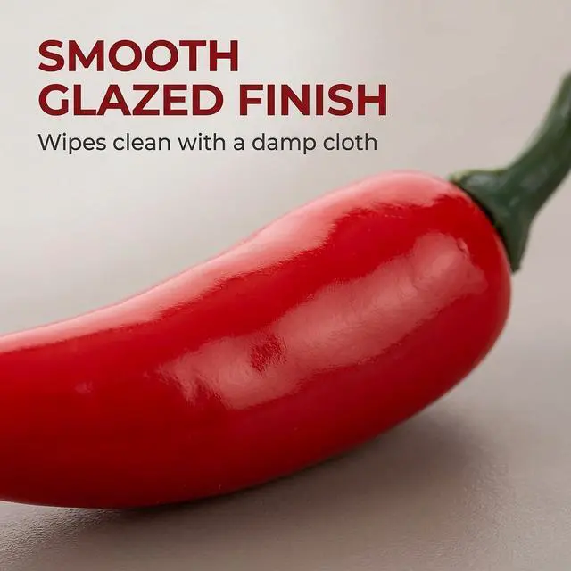 Alt view image 6 of 7 - 20 Pcs Mini Fake Hot Chili Peppers,Simulation Artificial Lifelike Red Pepper,Realistic Fake Hot Chili Peppers Photography Props,Red Plastic Decorative Vegetables for Photography Props, Kitchen Display