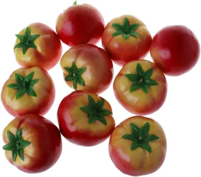 Alt view image 5 of 6 - 1 Pc Simulation Artificial Tomato Plastic Fault Fake Fruit Home Party Decor Artificial Vegetables and Fruit Home Décor Products