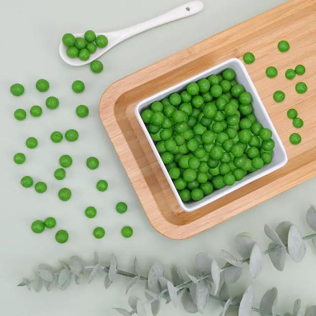 Alt view image 3 of 7 - Woration 60g Fake Pea Grains Lifelike Vegetable Decoration with Bowl Set