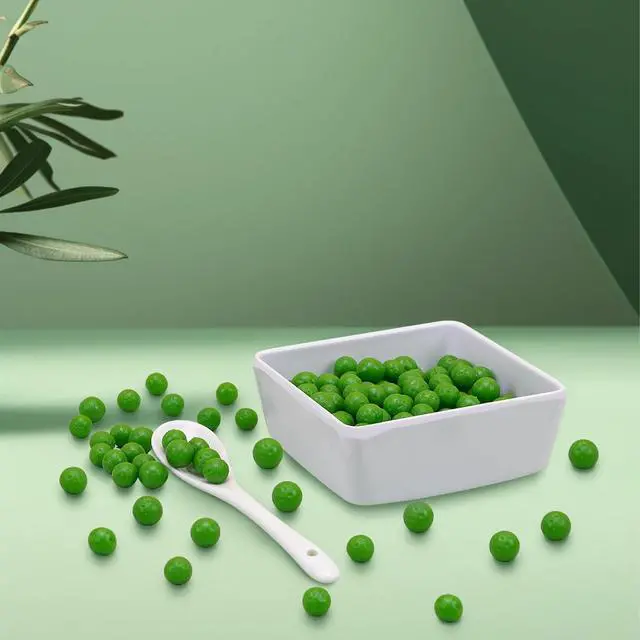 Alt view image 4 of 7 - Woration 60g Fake Pea Grains Lifelike Vegetable Decoration with Bowl Set