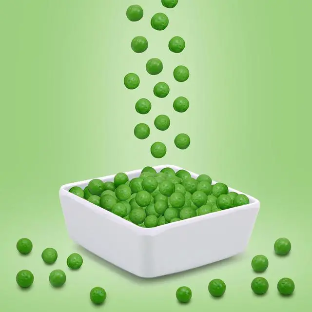Alt view image 6 of 7 - Woration 60g Fake Pea Grains Lifelike Vegetable Decoration with Bowl Set