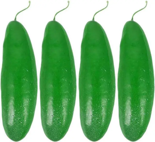 Main image of MAGICLULU 4Pcs Artificial Green Cucumber Models 6.69In Realistic Faux Vegetables for Kitchen Decoration Food Display Party Props and Photography