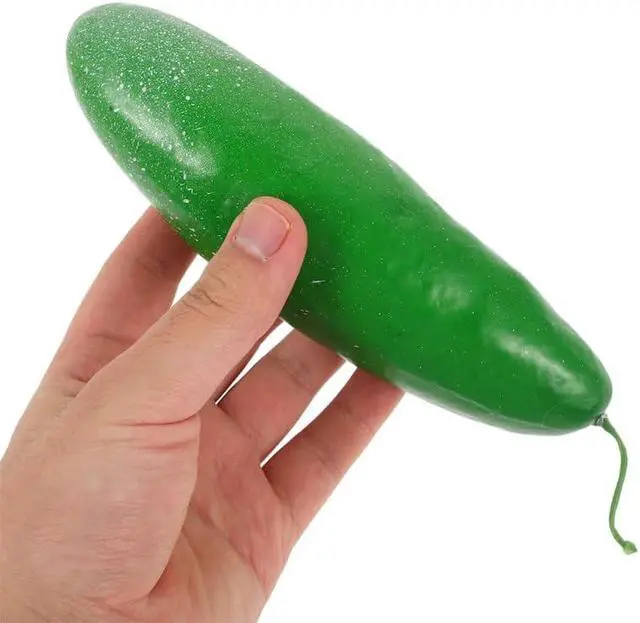 Alt view image 5 of 7 - MAGICLULU 4Pcs Artificial Green Cucumber Models 6.69In Realistic Faux Vegetables for Kitchen Decoration Food Display Party Props and Photography