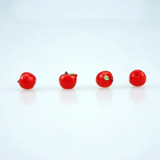Alt view image 5 of 6 - SaktopDeco 40 PCS Red Miniature Resin Apples Tiny Plastic Apples Bulk Resin Fruit 0.47 inch for Photography Props Home Kitchen Table