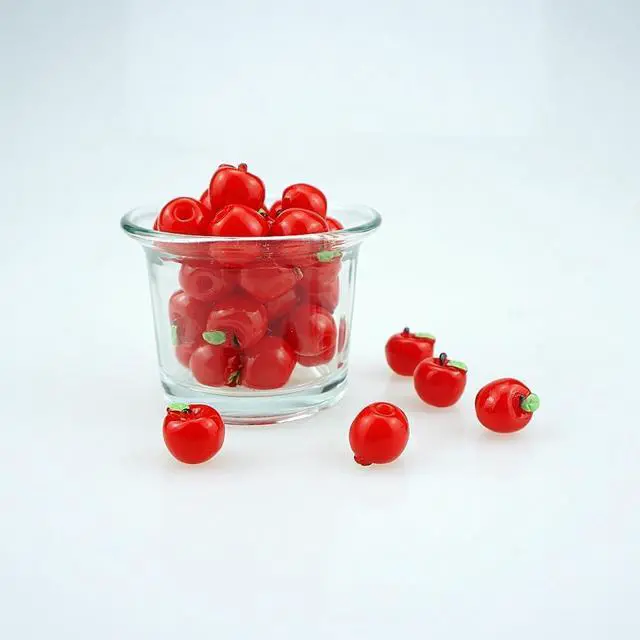 Alt view image 6 of 6 - SaktopDeco 40 PCS Red Miniature Resin Apples Tiny Plastic Apples Bulk Resin Fruit 0.47 inch for Photography Props Home Kitchen Table