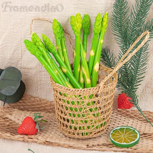 Alt view image 4 of 7 - Framendino, 12 Pack Artificial Asparagus Fake Simulated Vegetables Realistic Food Model Lifelike Props for Display Photography