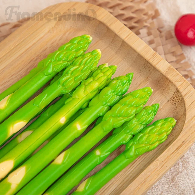Alt view image 6 of 7 - Framendino, 12 Pack Artificial Asparagus Fake Simulated Vegetables Realistic Food Model Lifelike Props for Display Photography