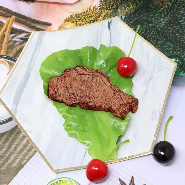 Alt view image 5 of 7 - yueton 4PCS Artificial Lettuce Leaves, Realistic Faux Lettuces Fake Vegetables, Simulation Vegetable Model Props, for Home Decoration, Display Cabinet, Pub, Photography, Party, Festival Decoration