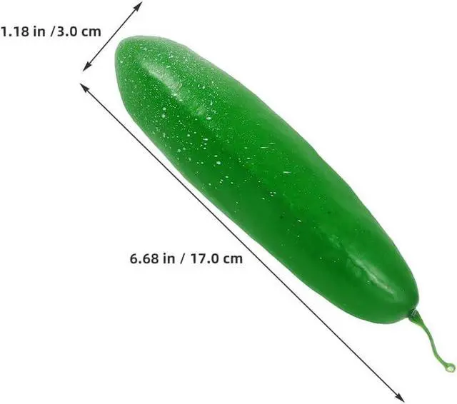 Alt view image 4 of 7 - MAGICLULU 4Pcs Artificial Green Cucumber Models 6.69In Realistic Faux Vegetables for Kitchen Decoration Food Display Party Props and Photography