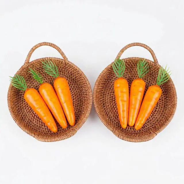 Alt view image 5 of 7 - jiebor 40 Pcs Artificial Foam Fake Carrot Ornaments for Easter Home 2.5inch