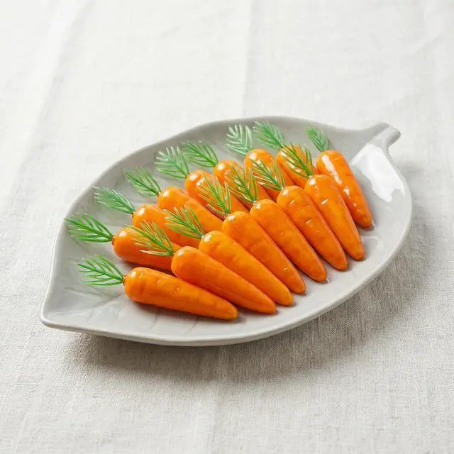 Alt view image 4 of 7 - jiebor 40 Pcs Artificial Foam Fake Carrot Ornaments for Easter Home 2.5inch