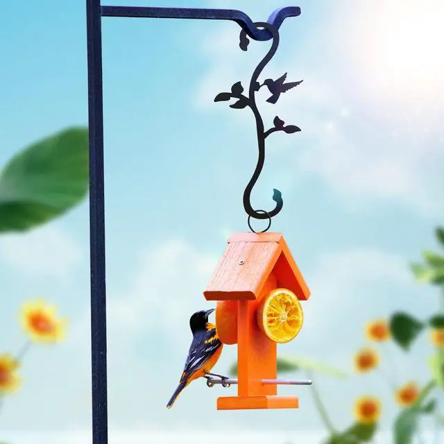 Alt view image 5 of 7 - Hummingbird Bird Feeder Hanger Hooks for Outdoors Hanging, Shepherds Hanging Plant Hooks, S Garden Fence Hooks for House, Wind Chimes, Flower Basket(2PCS)