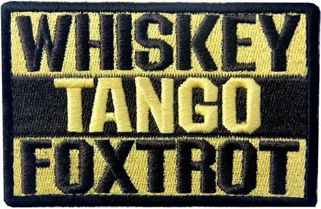 Main image of Whiskey Tango Foxtrot ACU Tactical Combat Emblem Embroidered Morale Hook & Loop Patch
