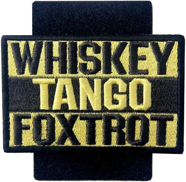 Alt view image 3 of 3 - Whiskey Tango Foxtrot ACU Tactical Combat Emblem Embroidered Morale Hook & Loop Patch