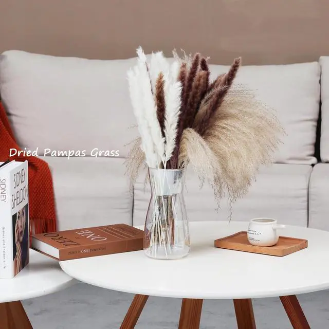 Alt view image 5 of 7 - 8 Inch Clear Glass Vase for Flowers, Modern Boho Table Decor
