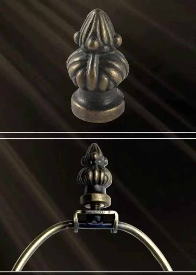 Alt view image 5 of 5 - 2 Packs Lamp Finial Cap Knob Lamp Decoration for Lamp Shade1-3/8 Inch Antique Bronze Cap Knob Lamp Shade Finial Decoration Accessories(Small Size)