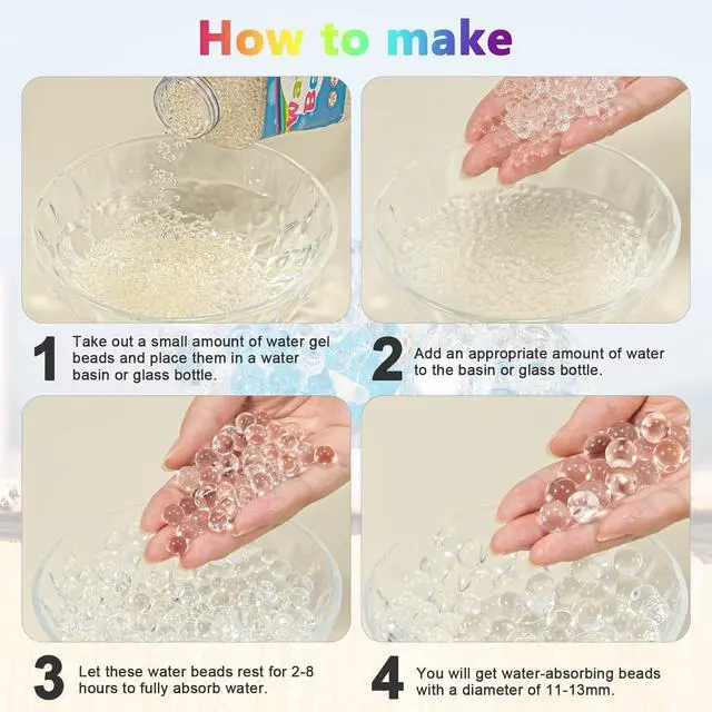Alt view image 2 of 6 - ZTML MS 16,000 Pieces Clear Vase Filler Beads, Floating Candles, Floral Decoration, Christmas Decoration, Wedding Centerpiece