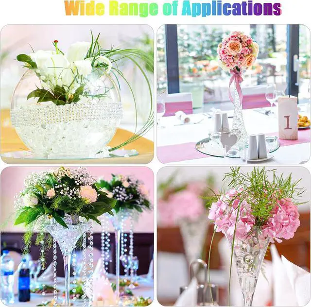 Alt view image 3 of 6 - ZTML MS 16,000 Pieces Clear Vase Filler Beads, Floating Candles, Floral Decoration, Christmas Decoration, Wedding Centerpiece