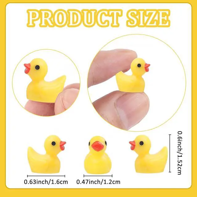Alt view image 2 of 7 - YsesoAi 100Pcs Mini Resin Ducks, Tiny Ducks Figurines Bulk for Miniature Dollhouse Decor Accessories Garden Aquarium Potted DIY Ornament Party Toys