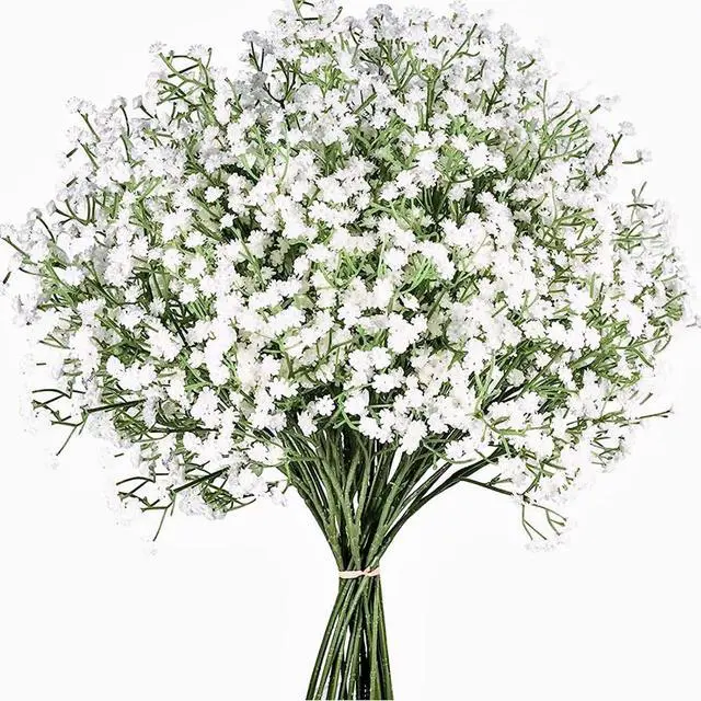 Main image of 21'' Babys Breath Artificial Flowers 6Pcs White Gypsophila Faux Flowers