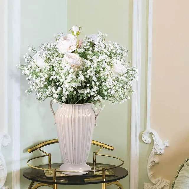 Alt view image 5 of 7 - 21'' Babys Breath Artificial Flowers 6Pcs White Gypsophila Faux Flowers