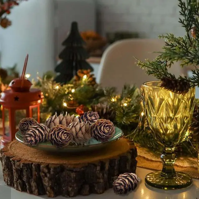 Alt view image 6 of 7 - 150 Pcs Christmas Natural Mini Pine Cones - Thanksgiving Small Pinecone
